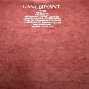 Lane Bryant Burgundy Cotton Top